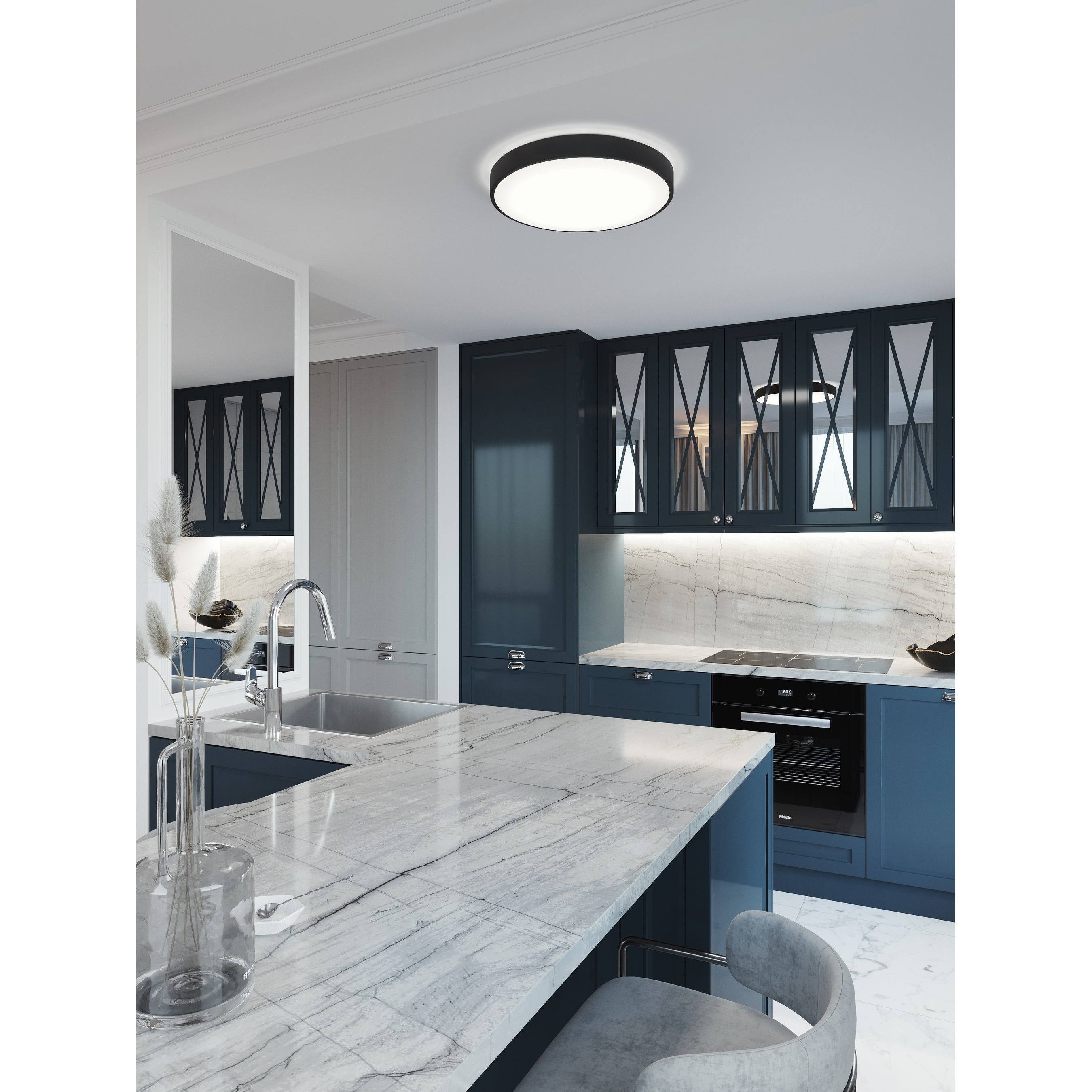 12 in. 2-Light Satin Brass LED Flush Mount H147