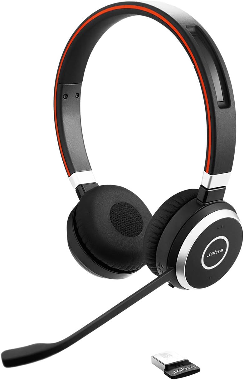 Jabra Evolve 65 UC Wireless Headset Mono with Link 370 USB Adapter Bluetooth Headset K7457