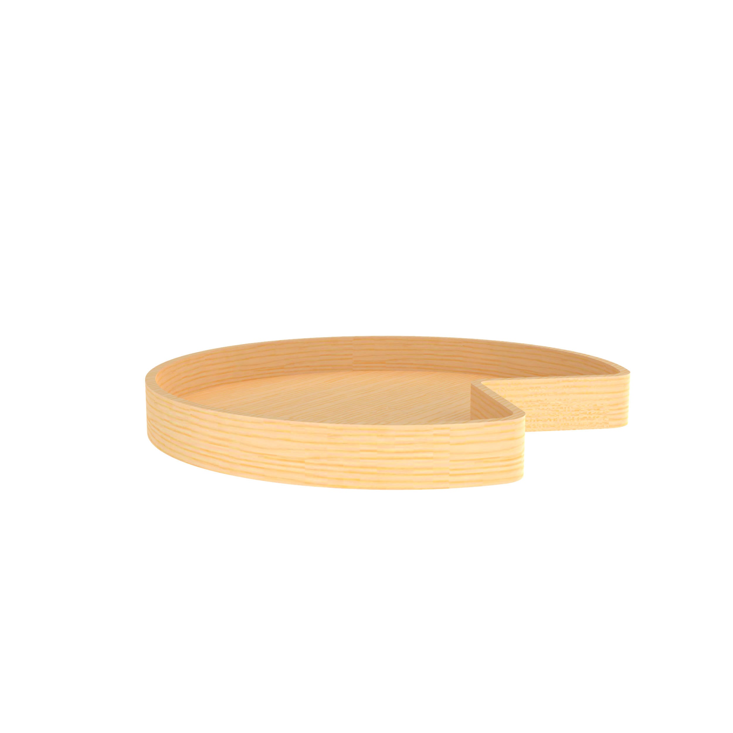 28x22 Natural Wood Kidney Lazy Susan Z61936