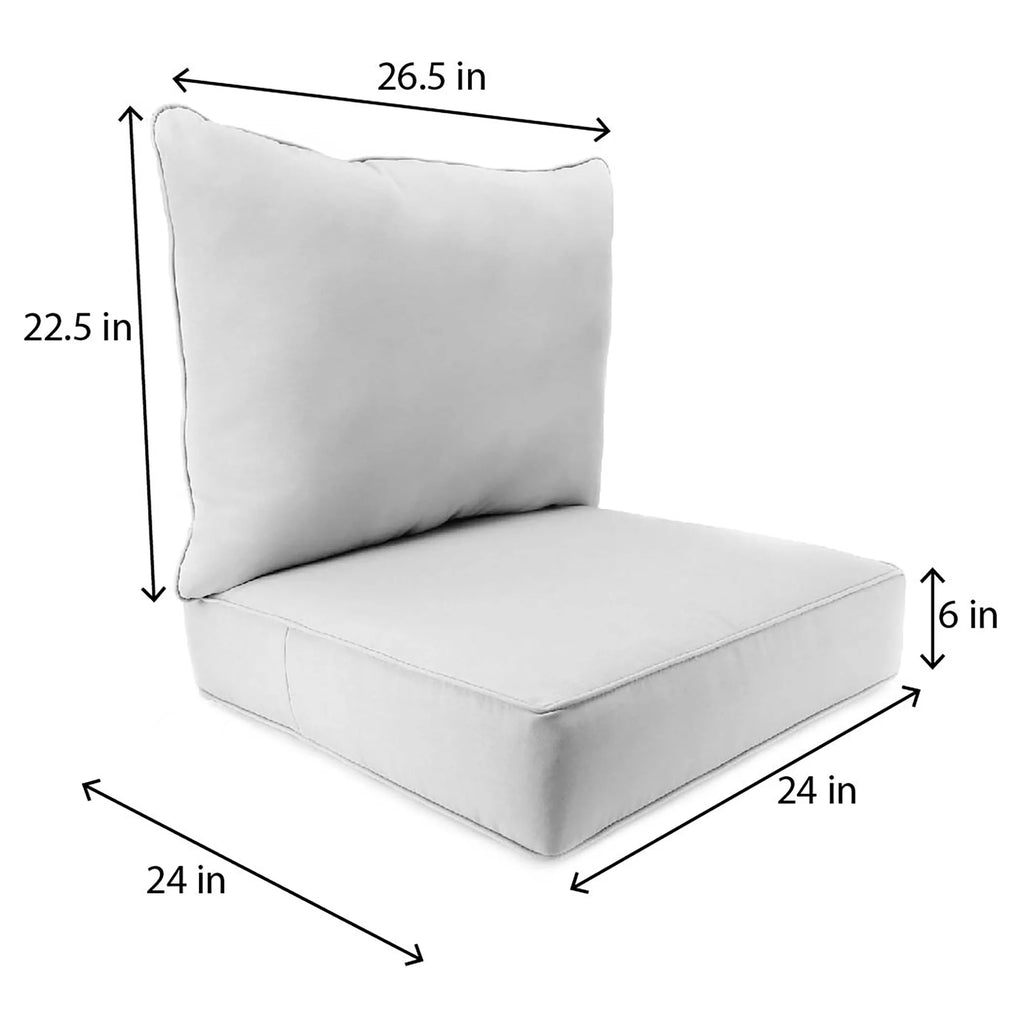 Colsen Berry Red Floral Rectangular Outdoor Deep Seating Chair Seat and Back Cushion with Welt R610