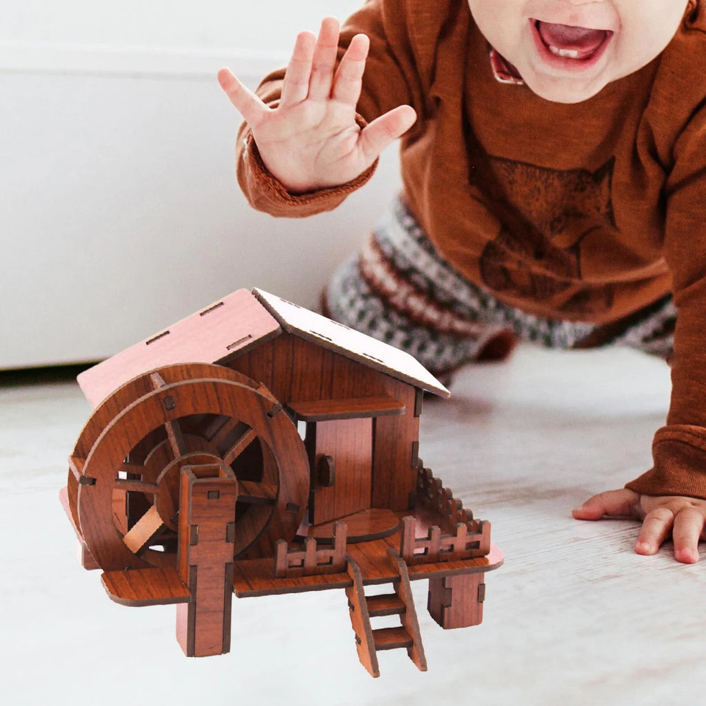 3D Wooden Puzzle House Construction Toy DIY Craft Learning Toy F47874