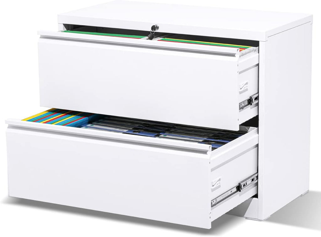 3 Drawer White Metal Filing Cabinet L993179