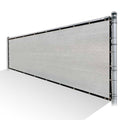 Grey Privacy Fence Screen HDPE Mesh Windscreen with Reinforced Grommets K332530