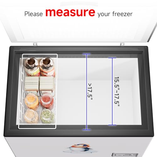 2 Pack 17.5 Inch Freezer Storage Bins with Handles H5536