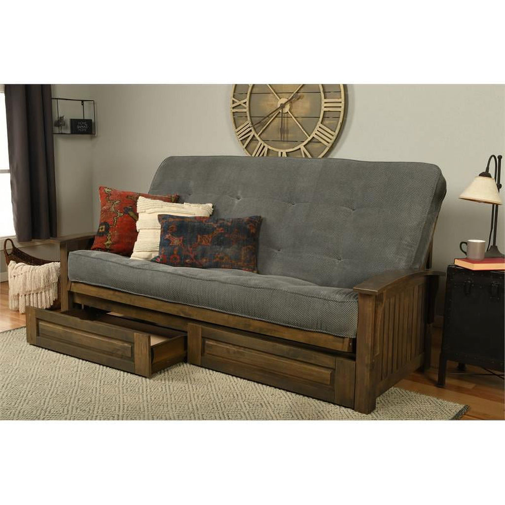 Queen-size Wood Storage Futon X614