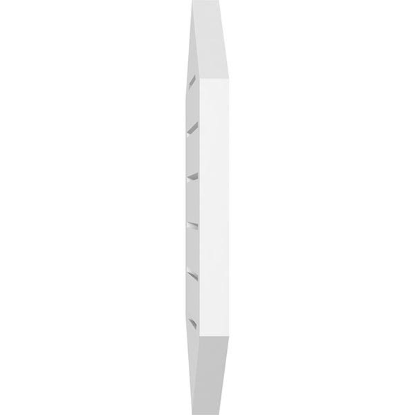 12x22W x 34x22H Vertical Peaked Surface Mount PVC Gable Vent B593827