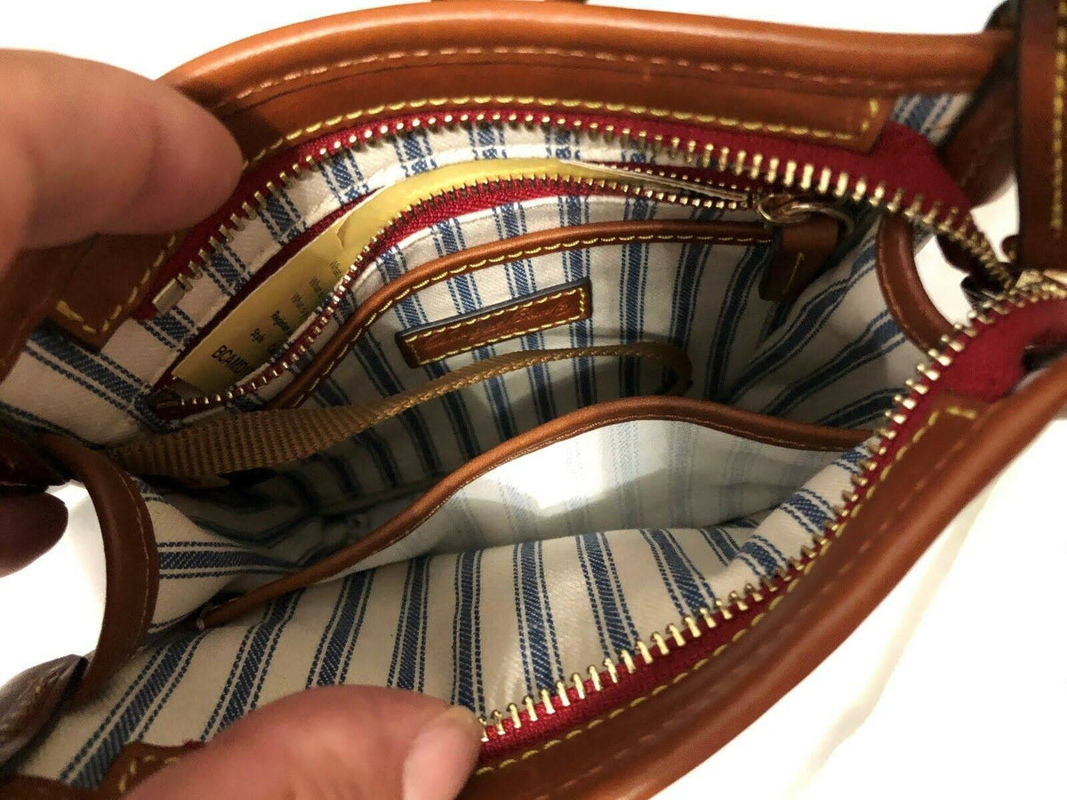 Red/Gold Nylon Crossbody Bag Z328