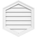 12x22W x 34x22H Vertical Peaked Surface Mount PVC Gable Vent B593827