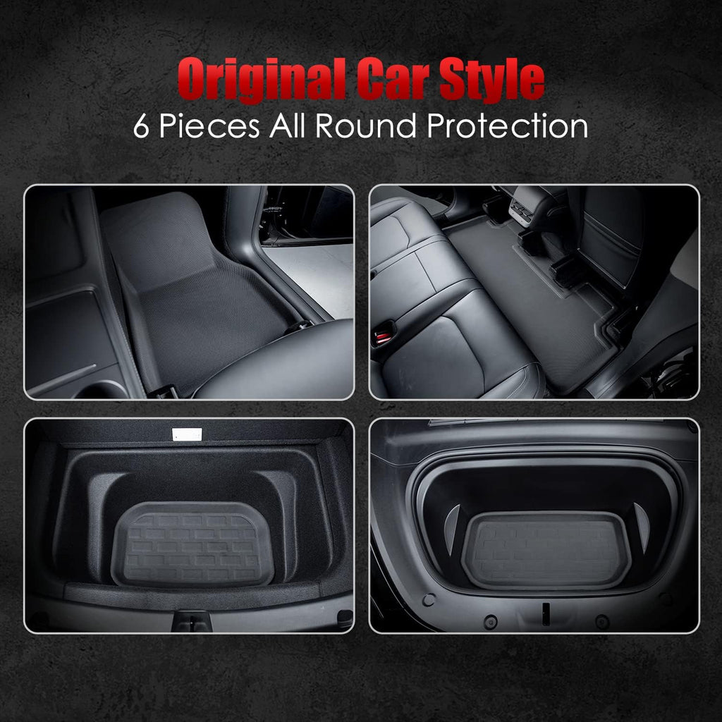 6 Pieces XPE Material Floor Mats with Cargo Liner T48024