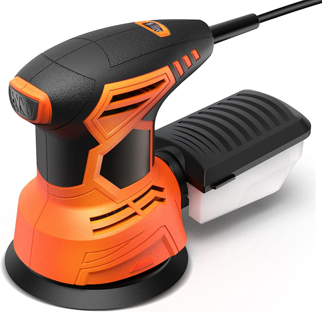 5 Inch 350W 6 Variable Speed Electric Palm Sander with 20pcs Sanding Paper, Pack of 2 E6480
