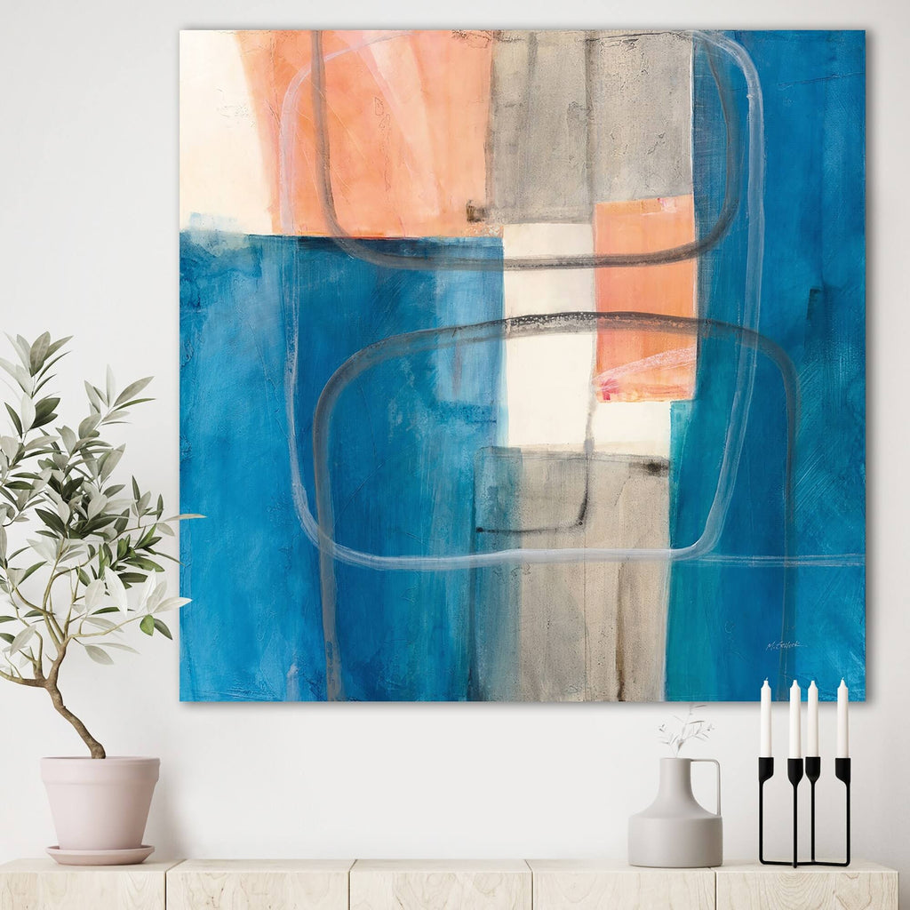 Mid-Century Modern Canvas Artwork Print - 30 in. Wide x 30 in. High X380322