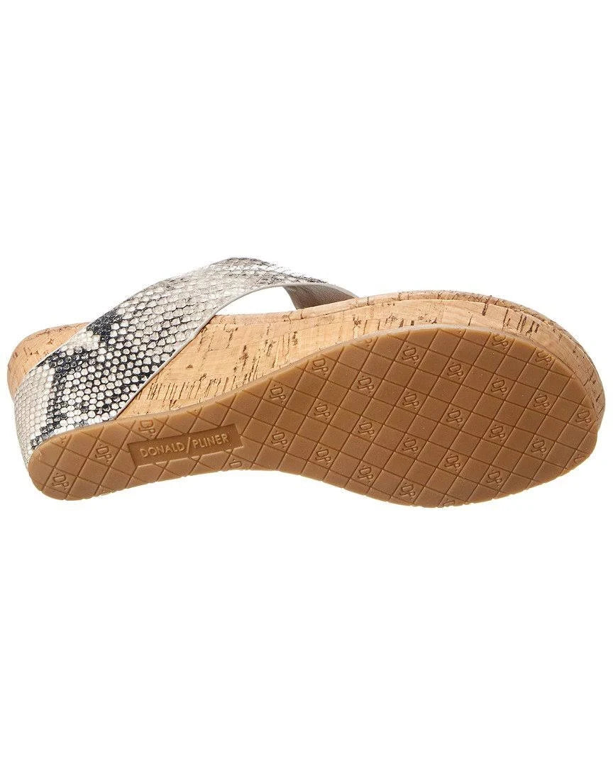 Leather Wedge Slide B3023