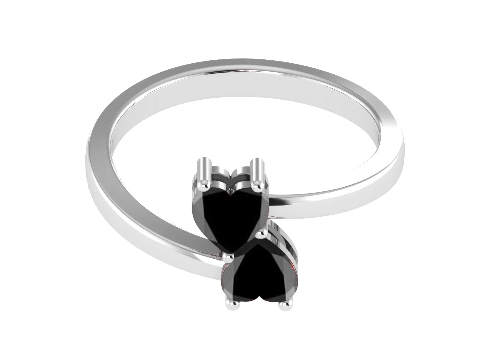 Black Spinel Ring 925 Sterling Silver X6333