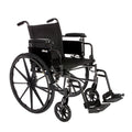 Lightweight Dual Axle Wheelchair with Adjustable Detachable Arms, Elevating Leg Rests, 20x22 G28034