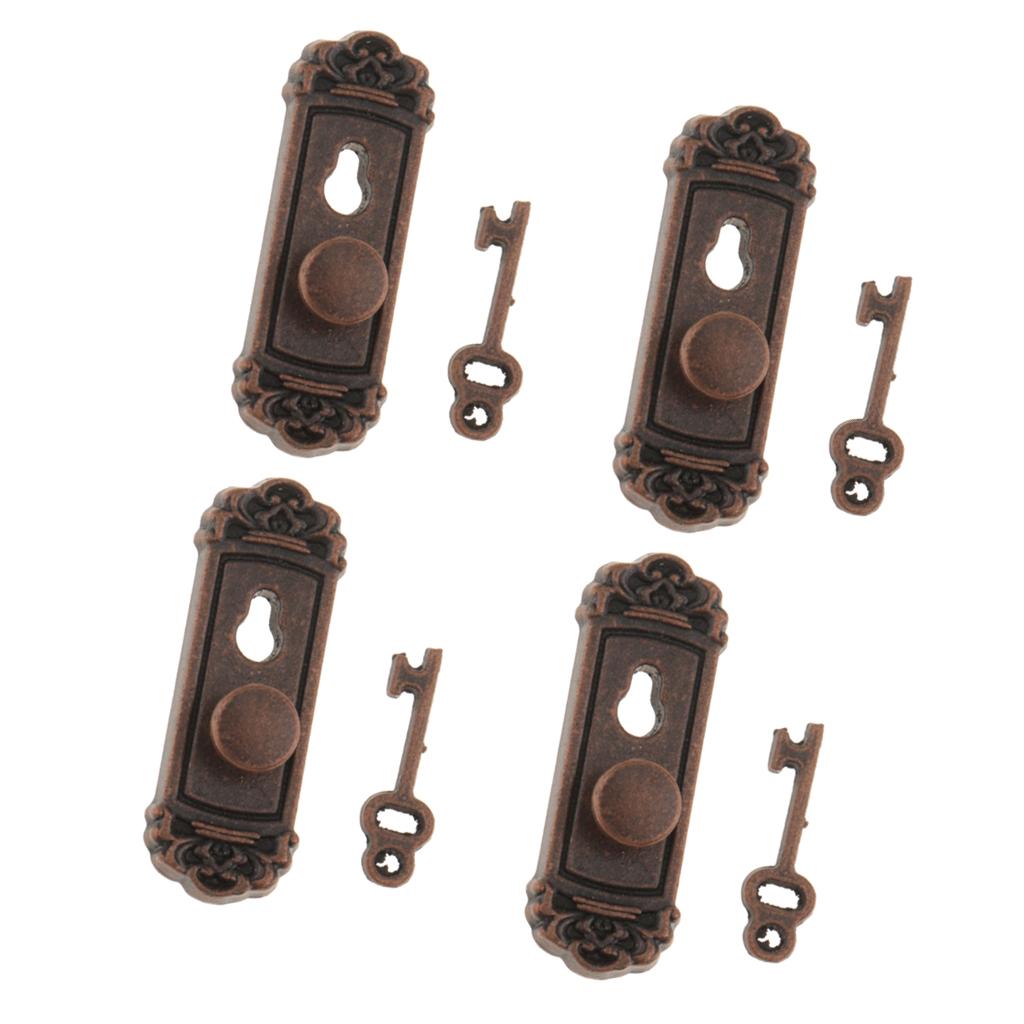 1:12 Ancient Metal Door Knob Dollhouse Miniature Handle N643