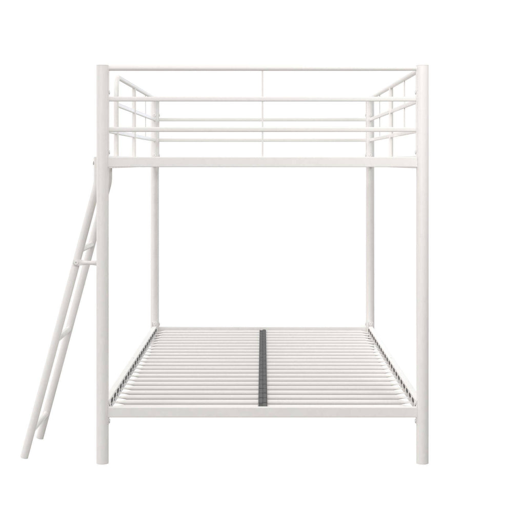 White Metal Twin Over Twin Bunk Bed U816