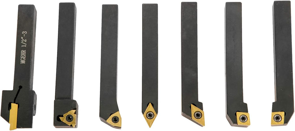 7 Pcs Carbide Lathe Cutting Tools Set I505