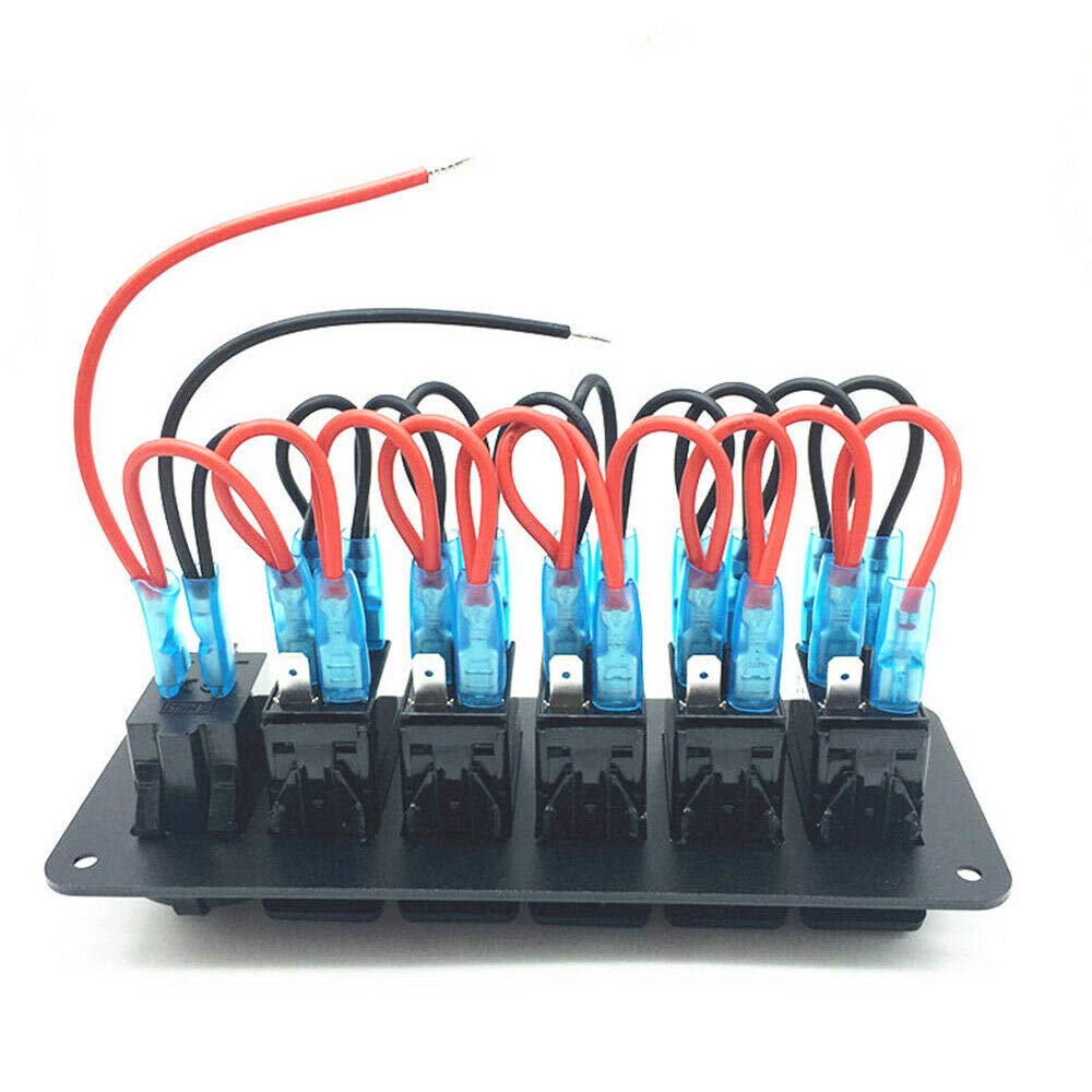 5 Gang Rocker Switch Panel with Dual USB Charger, IP68 Waterproof, Pack of 2 M445