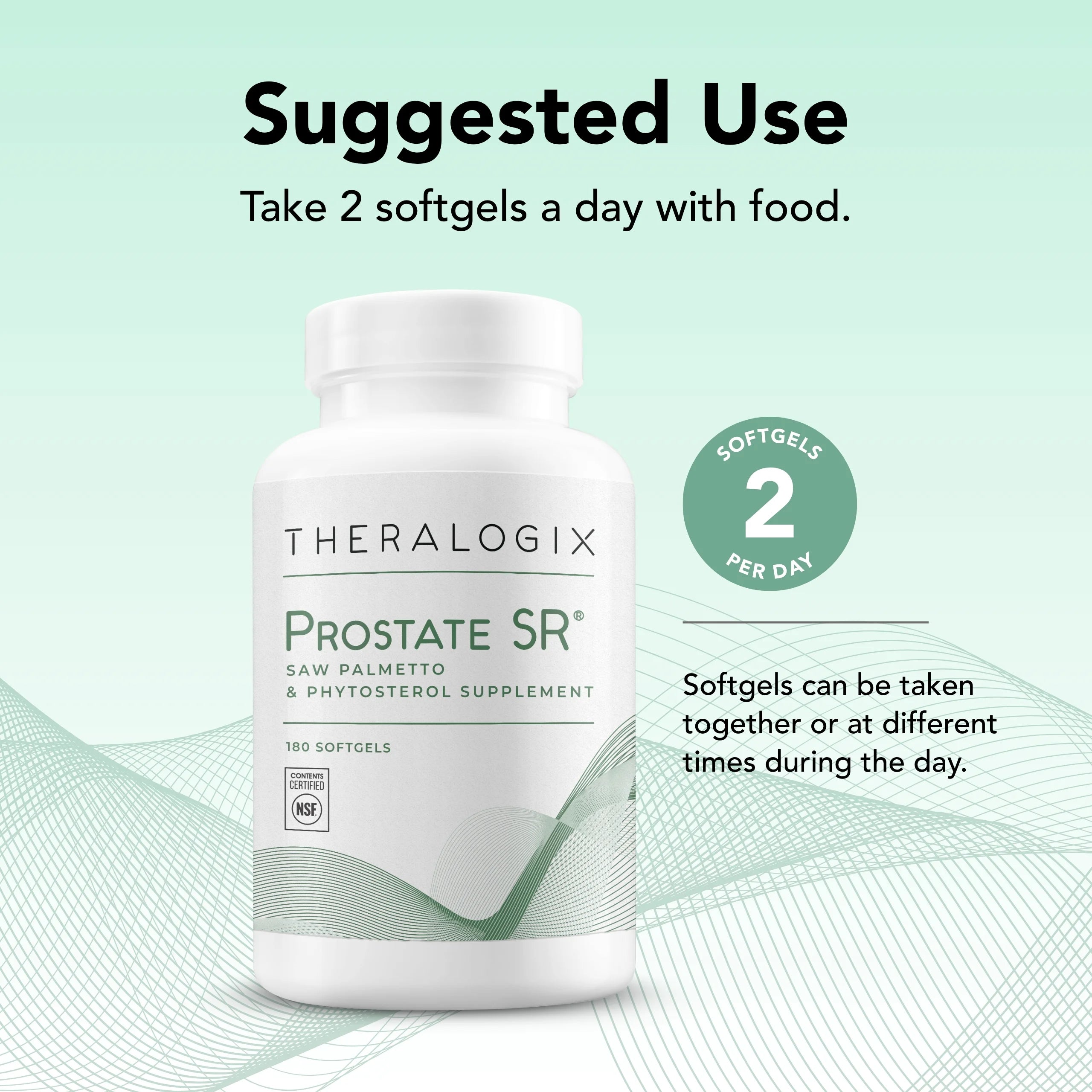 Saw Palmetto & Beta-Sitosterol Supplement, 180 Softgels J824