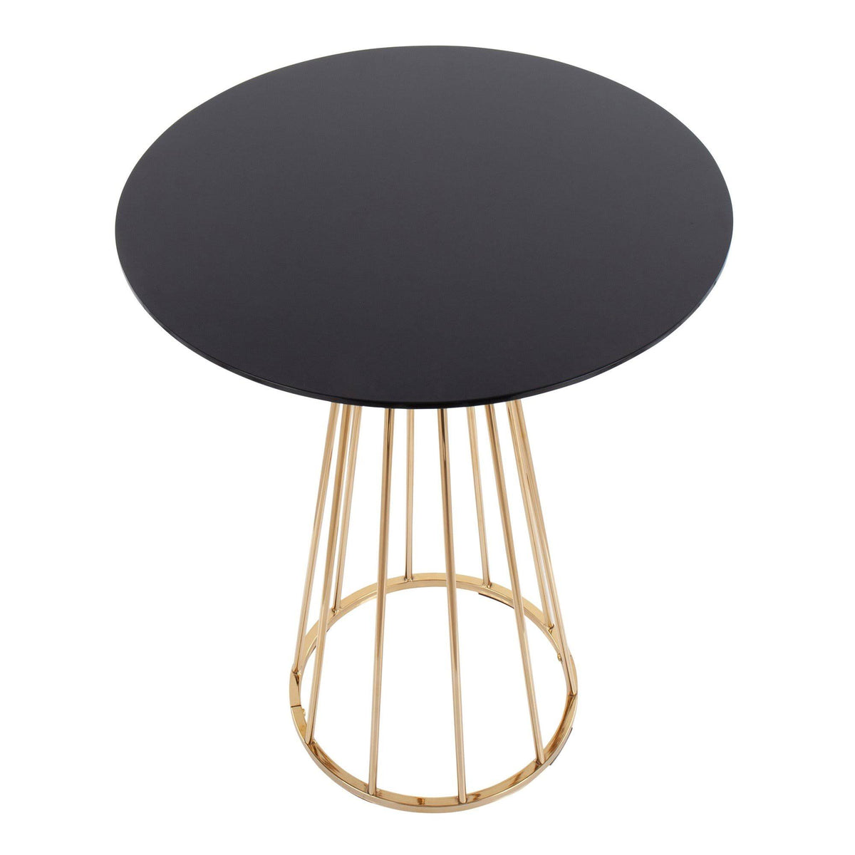 Black Wood Chrome Counter Height Table A431