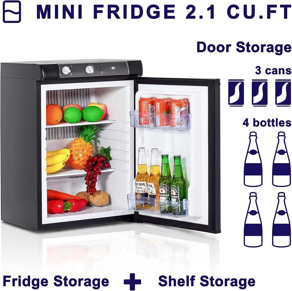 Black 2.1 Cu.Ft Propane Refrigerator 3 Way W148898