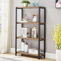 Rustic Oak 4 Tier Metal and Wood Bookshelf I688923