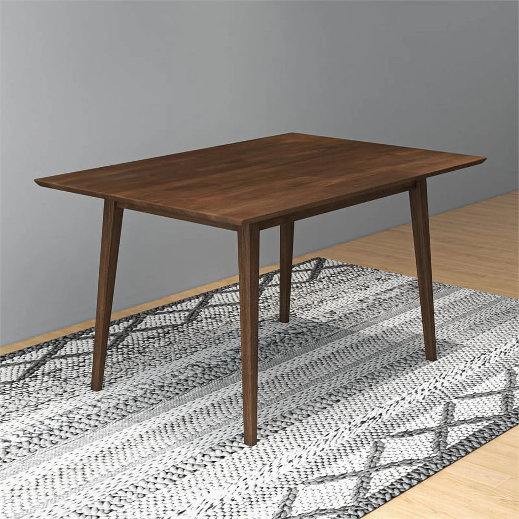 Mid-Century Modern Solid Wood Dining Table in Brown V791