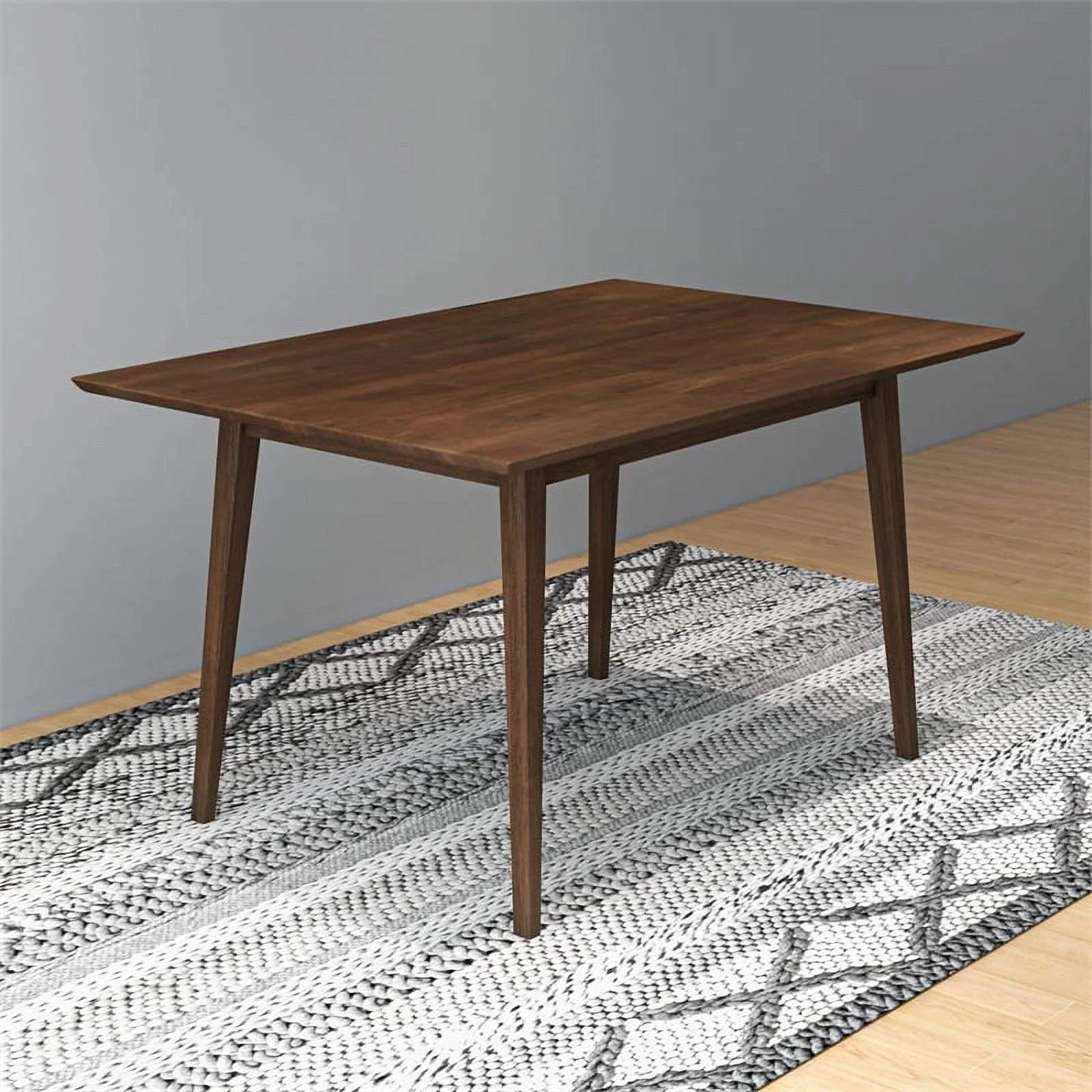 Mid-Century Modern Solid Wood Dining Table in Brown V791