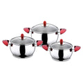 6 Piece Red Pot Set D2976