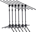 6 Pack Microphone Stand with Boom Arm, Height 38.5"-66" Q1946