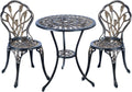 Antique Copper 3 Piece Cast Aluminum Bistro Table Set F408