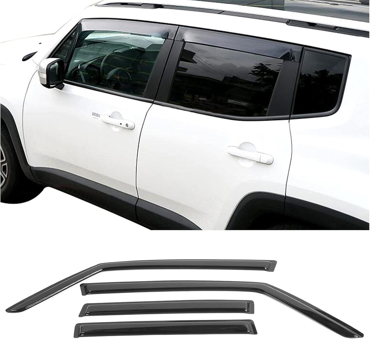 Slim Tinted Acrylic Wind Sun Rain Guard Pack of 2 M200753