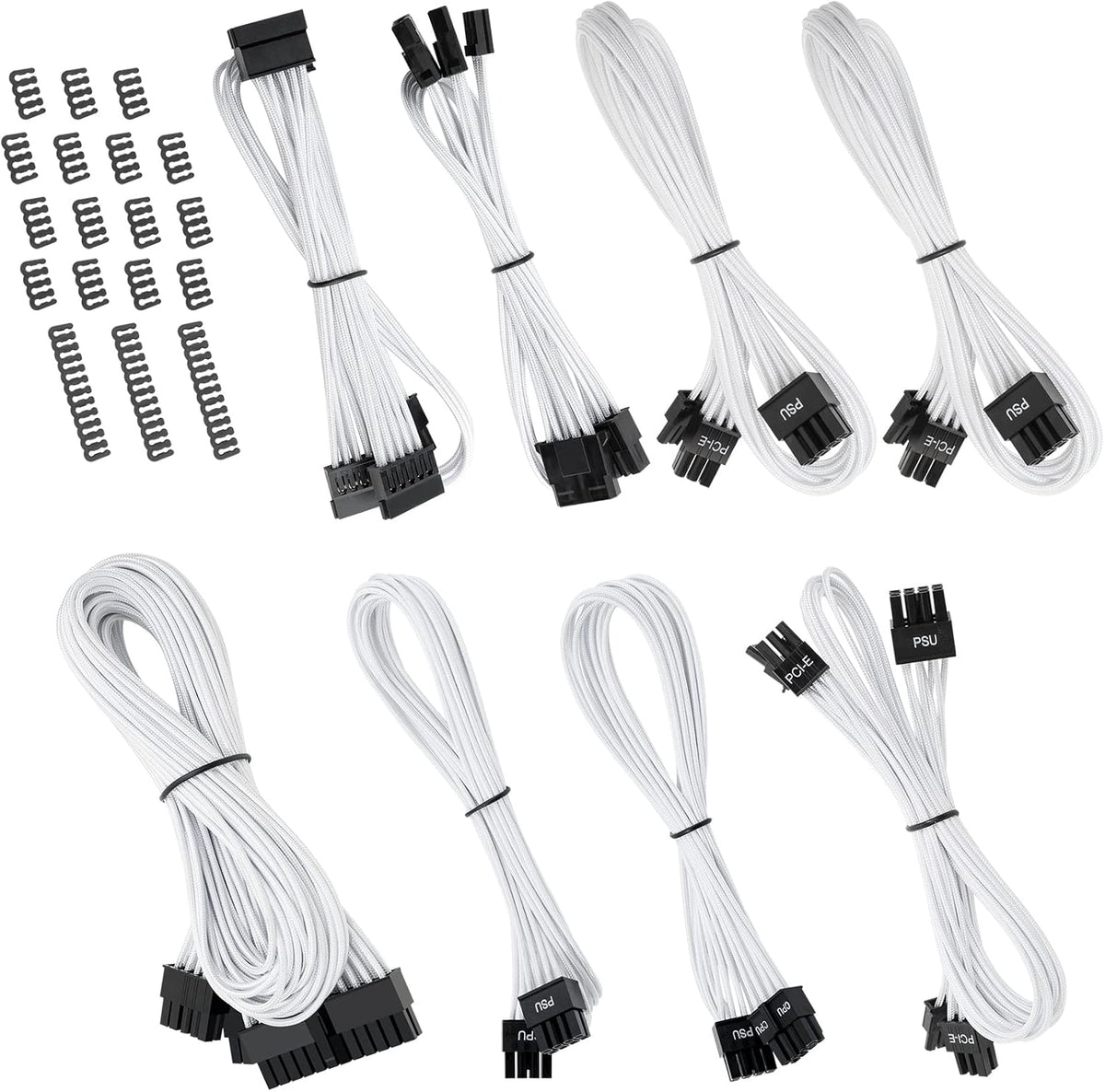 Mod White Sleeved Modular PSU Cable Set C3295