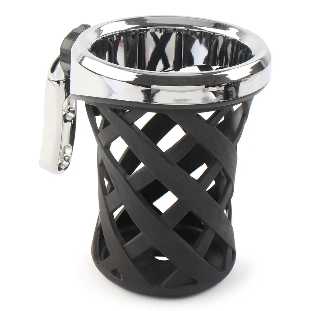 Motorcycle Handlebar Cup Holder with Mesh Basket Mount A6543