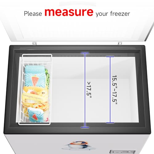 2 Pack 17.5 Inch Freezer Storage Bins with Handles H5536