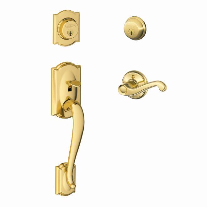 Lifetime Polished Brass Double Cylinder Handleset N400