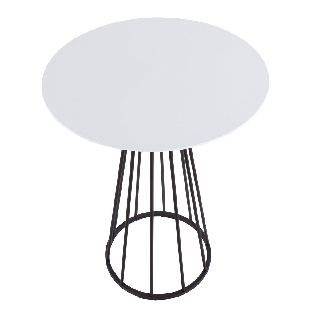Black Wood Chrome Counter Height Table A431