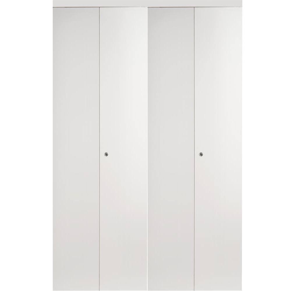 White MDF Interior Closet Bi-Fold Door with Matching Trim V71429