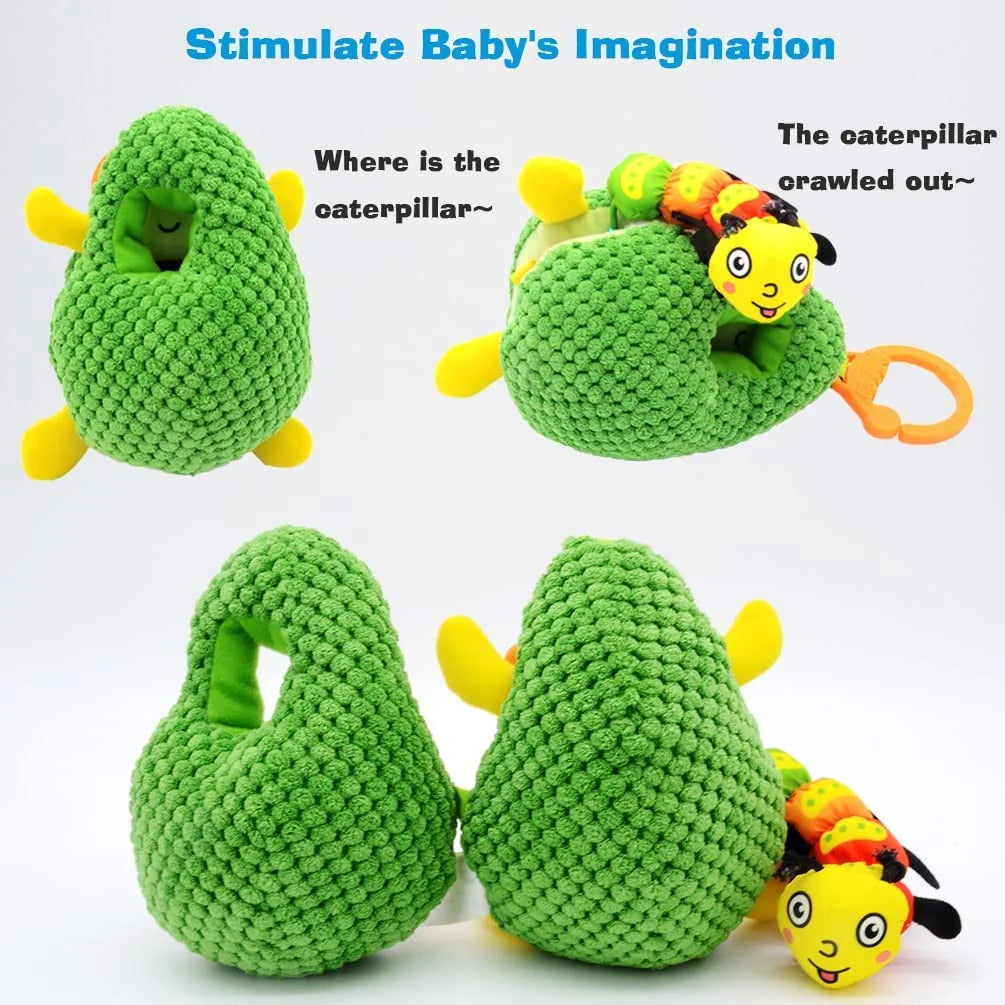Clip on Stroller Toy with Mirror, Plush Bug Avocado Toy Q20985