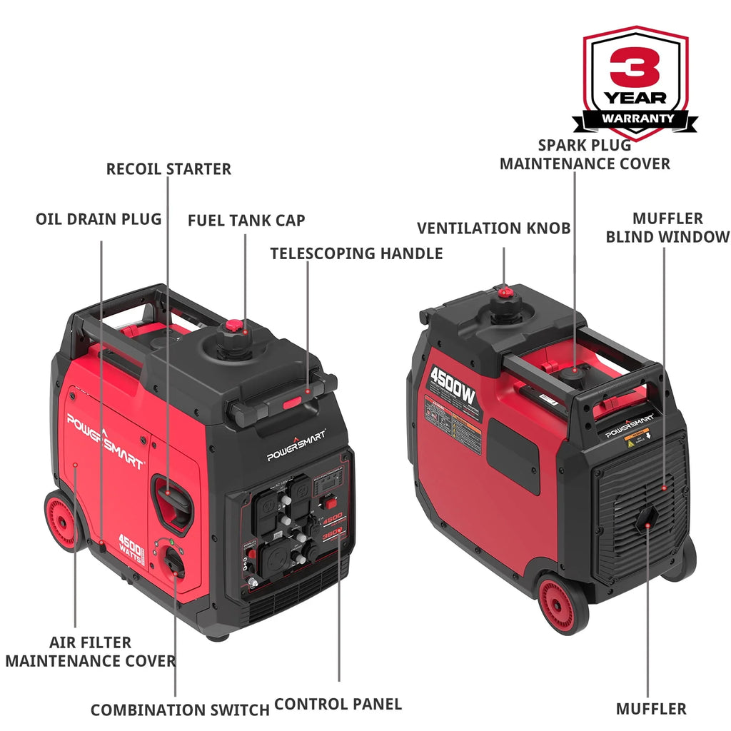 4500 Watt Portable Inverter Gas Generator Q763