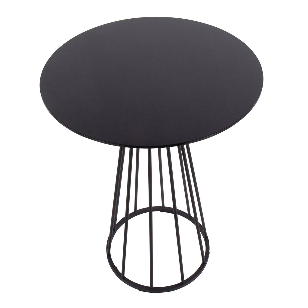 Black Wood Chrome Counter Height Table A431