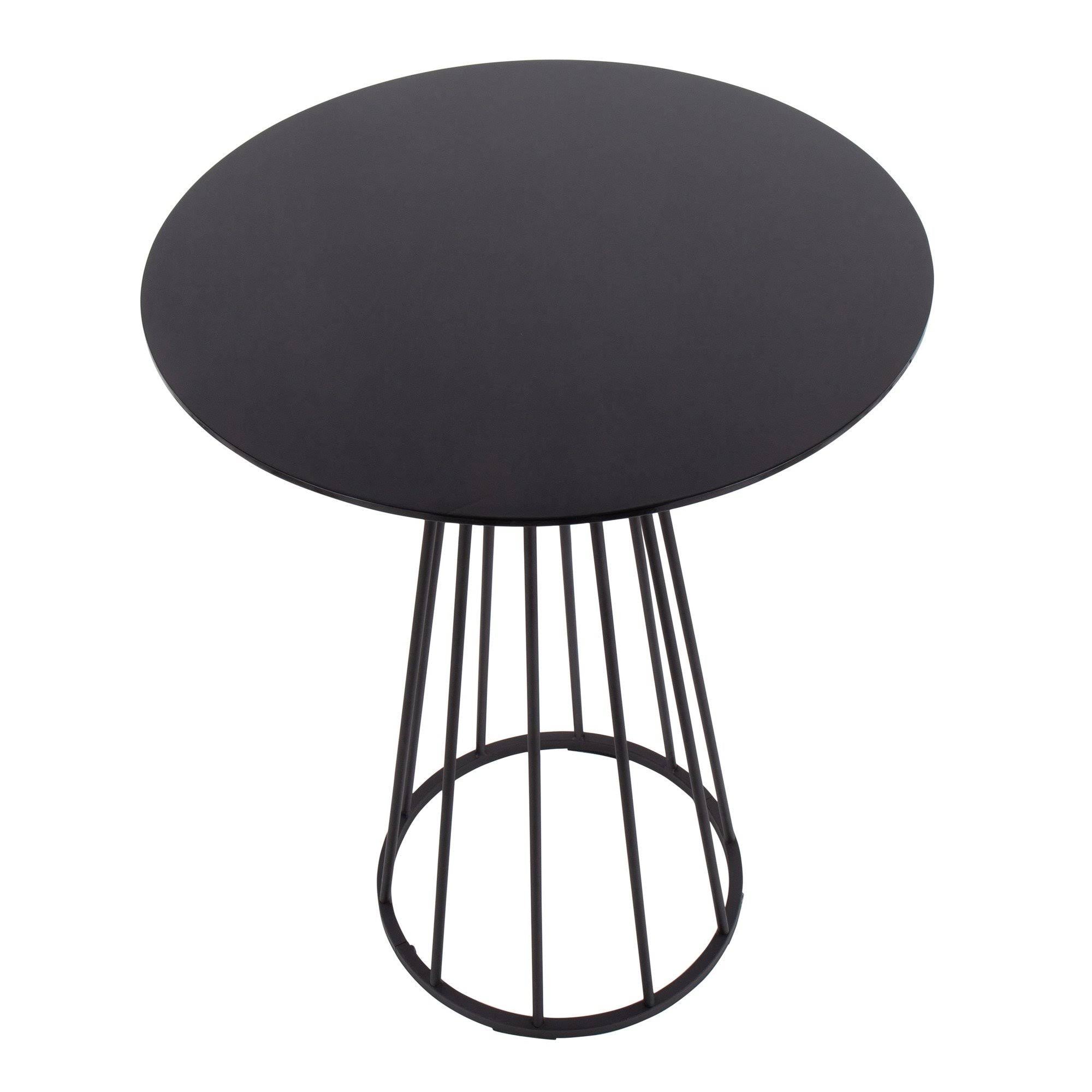 Black Wood Chrome Counter Height Table A431