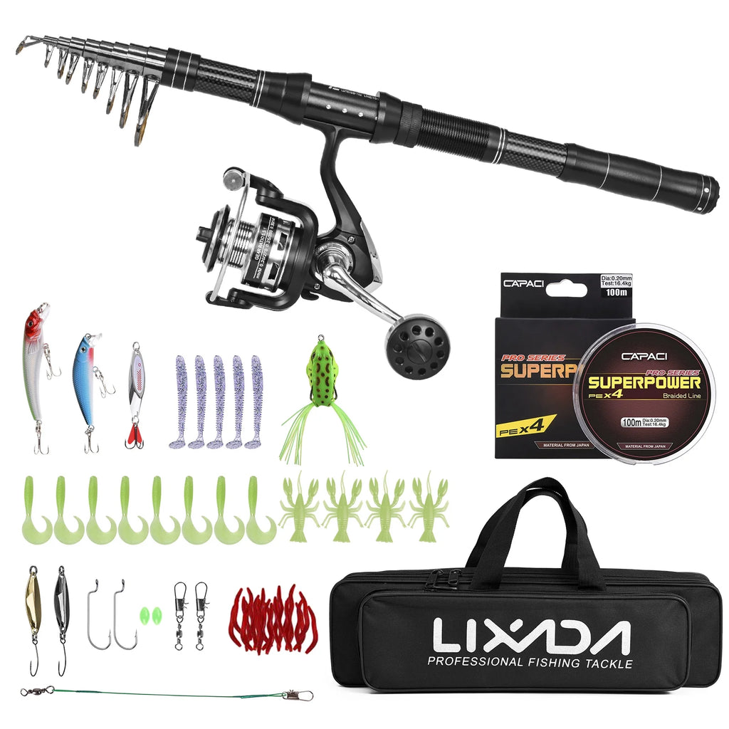 Telescopic Pole Reel Combo Set Z133