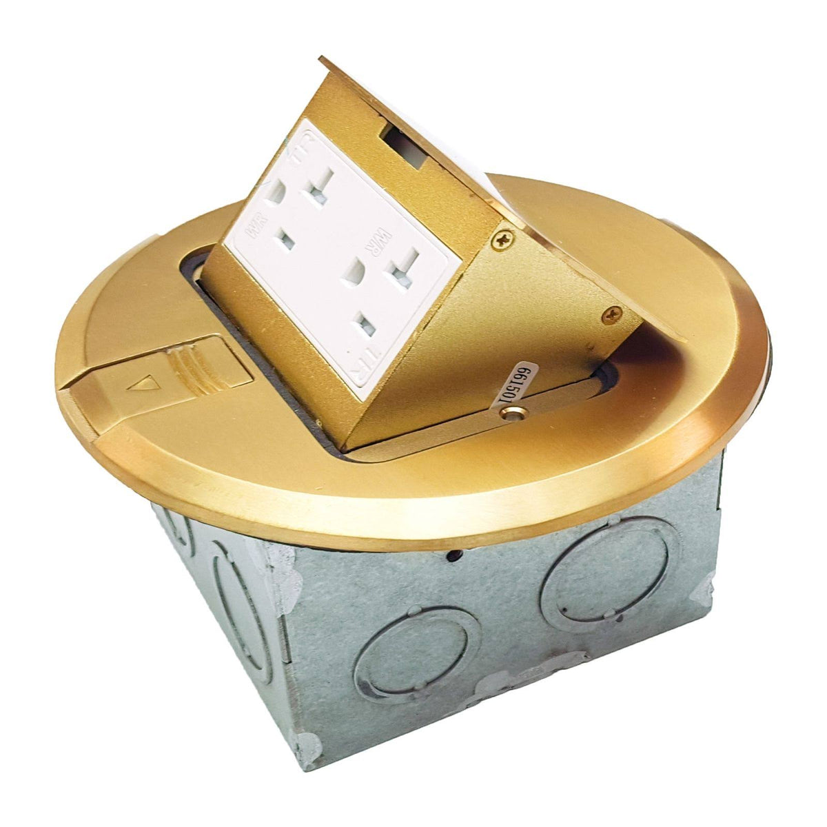 1-Gang 20A Tamper Weather Resistant Pop-Up Floor Box Assembly Kit I744