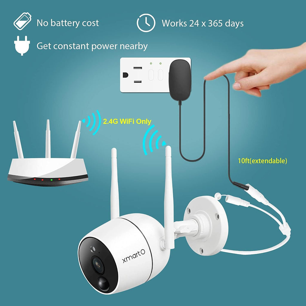 2K Wireless Security Camera with Night Vision (Pack of 2) W4605
