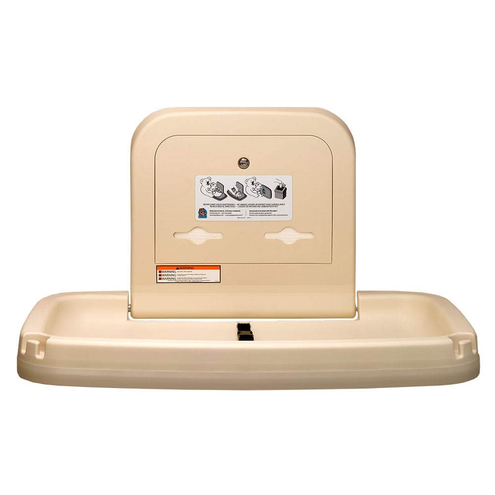 Cream Polypropylene Wall-Mounted Changing Station C616639