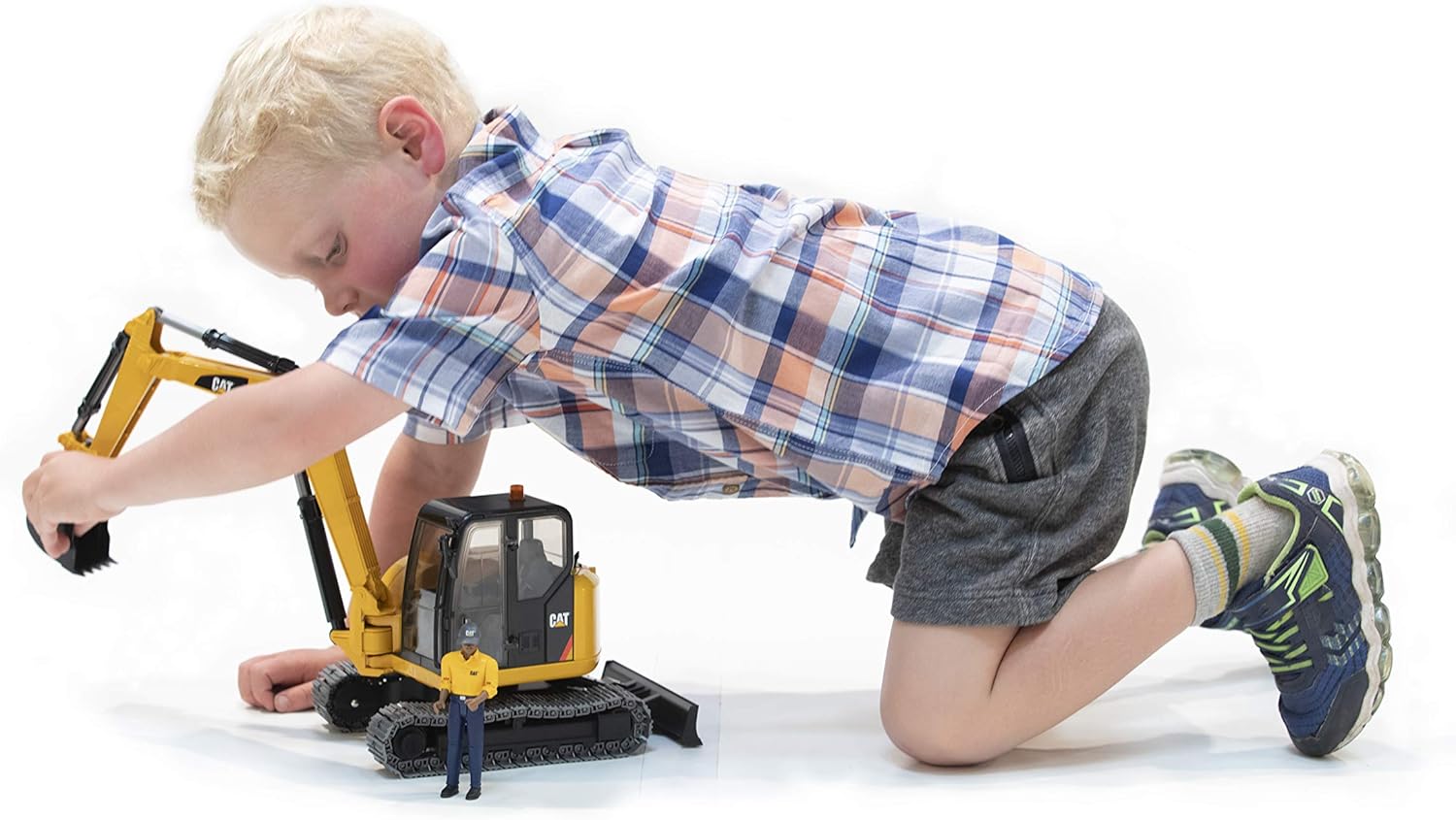 Cat Mini Excavator with a Worker W79441
