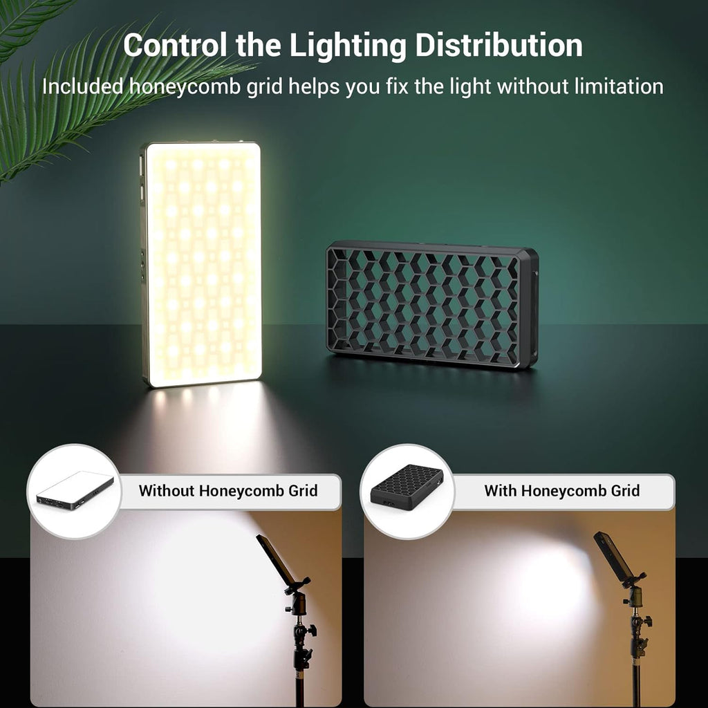 RGBWW Video Light with 3800mAh Battery, CRI 95+, Aluminum Body F8077
