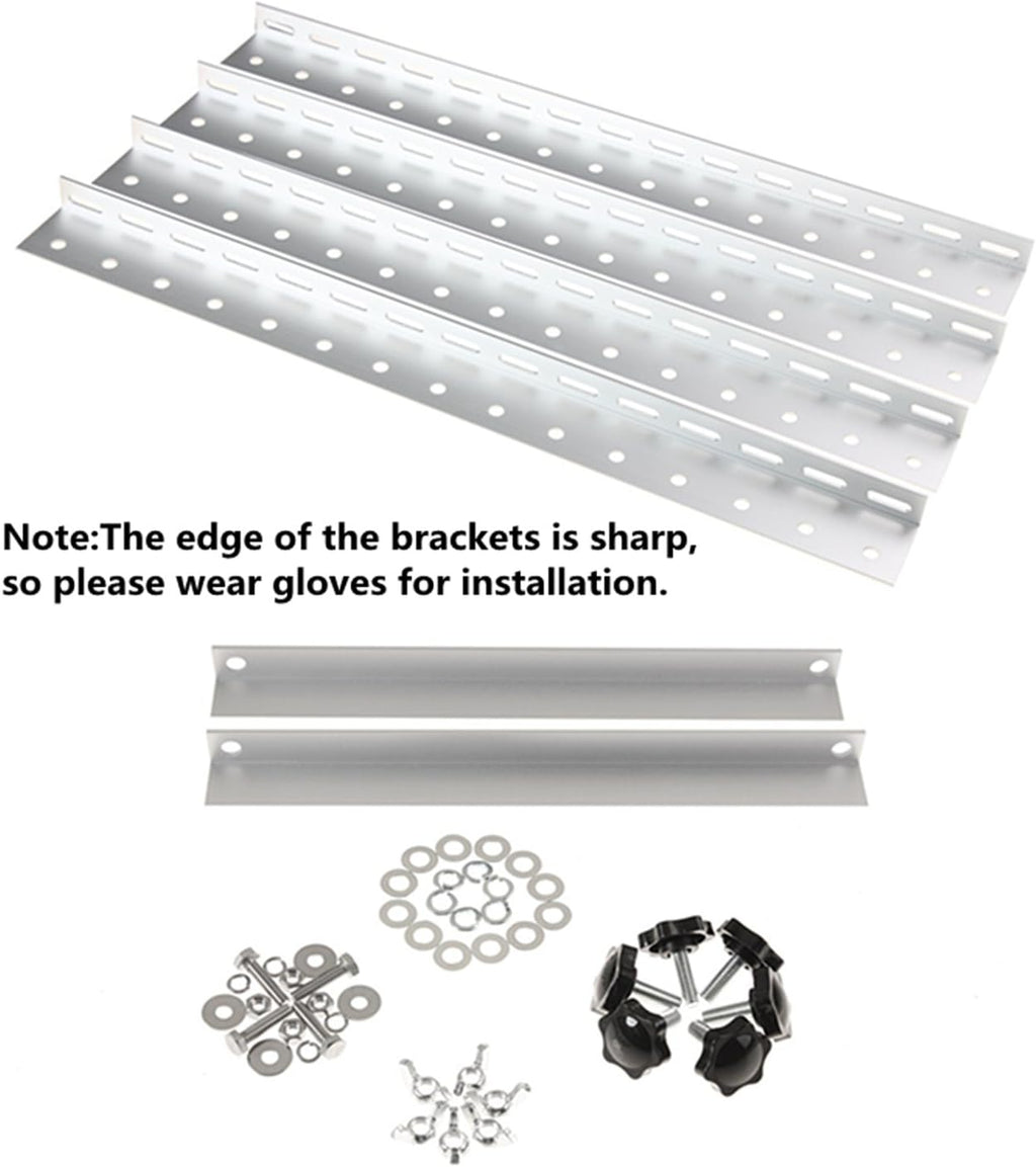 22-inch Pack of 2 3mm Aluminum Adjustable Solar Panel Mounting Brackets with Hardware X982069