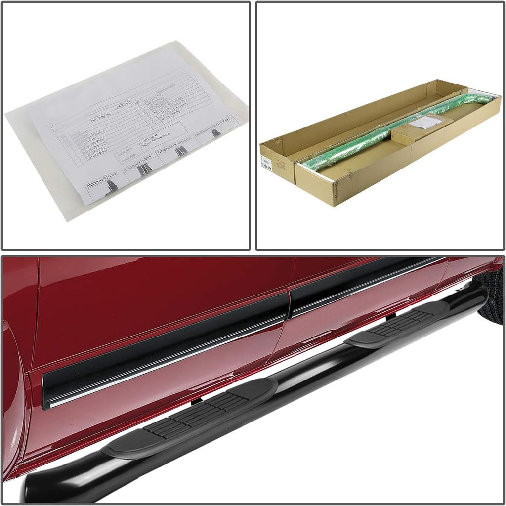 Black Powdercoated Stainless Steel Side Step Nerf Bar Running Board M702883